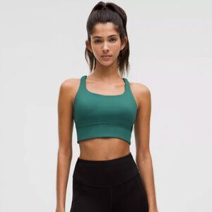 Lululemon Energy Longline Bra*Medium Support, B-D Cups Storm Teal Size 6